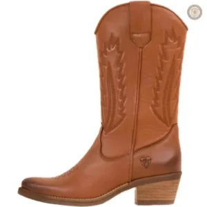 Bottines en cuir style cowboy pour femme