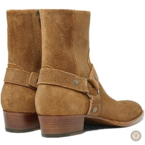 Bottines en daim style cowboy, confort et élégance masculine