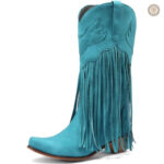 Bottines Cowboy Femme Turquoise élégantes et stylées