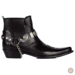 Bottines style cowboy pour homme, look biker