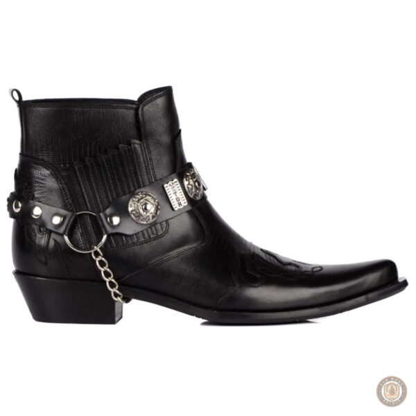 Bottines style cowboy pour homme, look biker