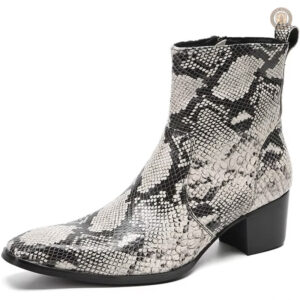 Bottines Cowboy en cuir serpent pour homme