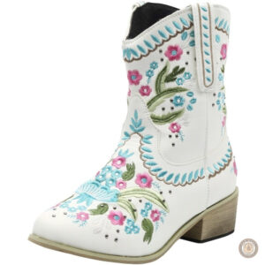 Bottines cowboy blanches pour femme
