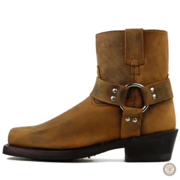 Bottines cowboy homme en cuir authentique