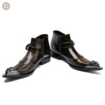 Bottines en cuir marron, design intemporel et robuste