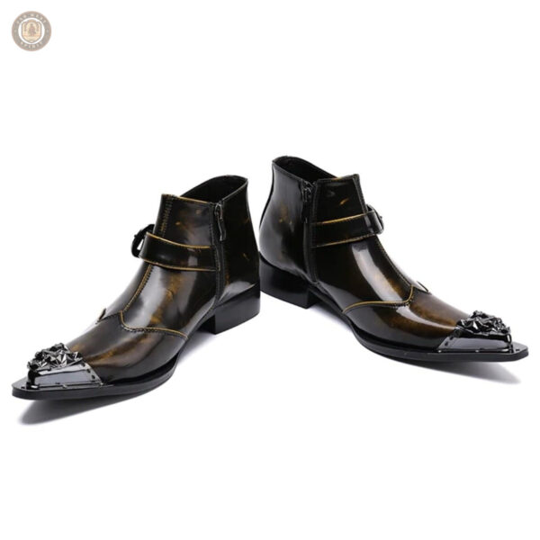 Bottines en cuir marron, design intemporel et robuste