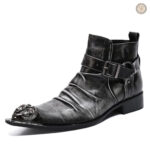 Bottines Cowboy Vintage pour homme en style rétro
