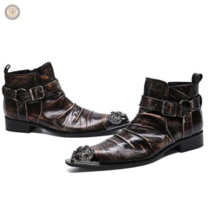 Bottines rétro pour homme, style Cowboy classique