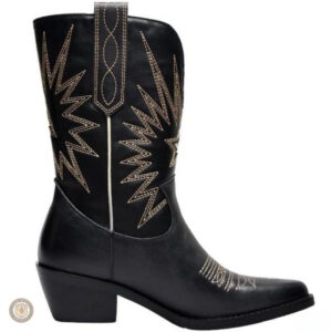 Bottines femme style country en cuir