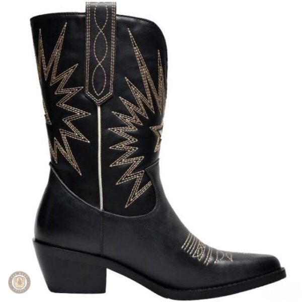 Bottines femme style country en cuir
