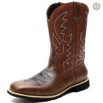 Bottines Western pour hommes, style cowboy classique