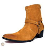 Bottines Western Camel pour homme, style cowboy classique