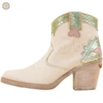 Bottines Western beiges pour femme
