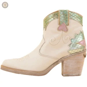 Bottines Western beiges pour femme