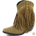 Bottines Western Femme Camel élégantes et confortables