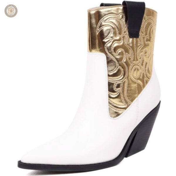 Bottines femme, design western classique avec tige en cuir