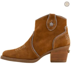 Bottines femme style cowboy en cuir élégant