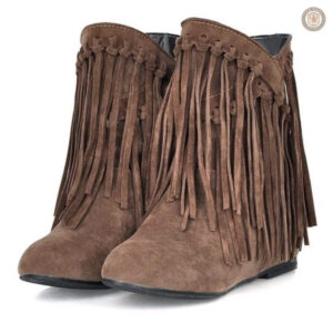 Chaussures Western avec détails frangés pour femme