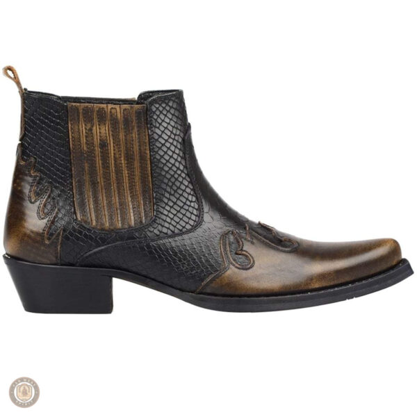 Bottines cowboy homme en cuir
