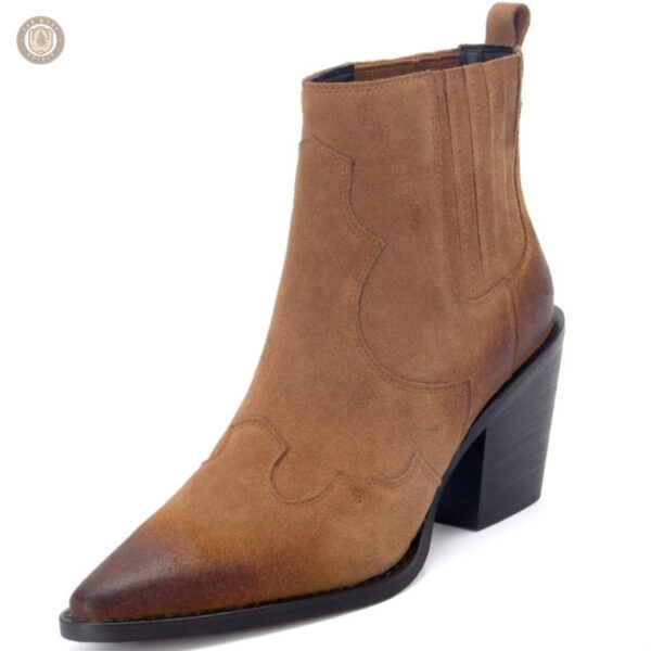 Bottines noires en cuir, look western pour femmes