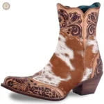 Bottines Santiags Femme en cuir, style cowboy élégant