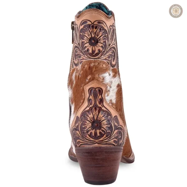 Bottines en cuir pour femme, look Santiags tendance