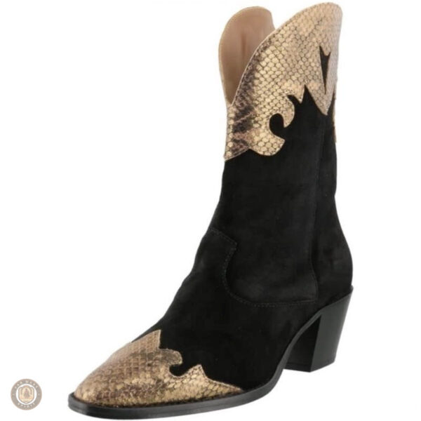 Bottines suédine femme style cowboy, confort et mode