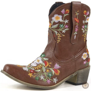 Bottines à broderies fleuries pour un look unique