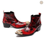 Chaussures cowboy en cuir pour homme élégant
