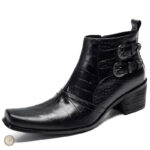 Bottines Western en cuir pour homme