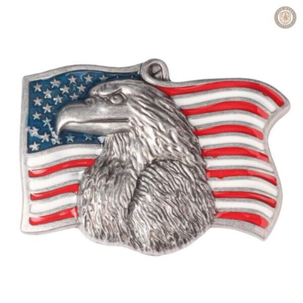 Boucle de ceinture aigle américain en style western