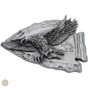 Boucle de ceinture aigle indien, style western