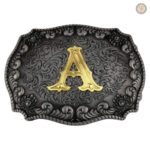 Boucle de ceinture alphabet western