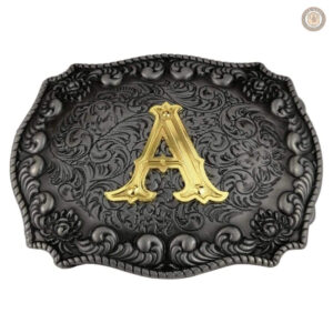 Boucle de ceinture alphabet western