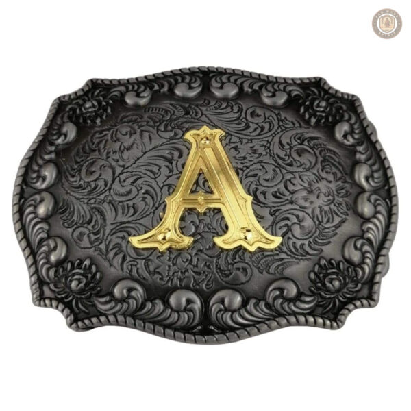 Boucle de ceinture alphabet western
