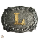 Boucle de ceinture chic avec motifs de lettres