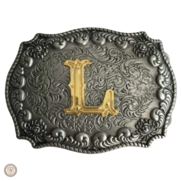 Boucle de ceinture chic avec motifs de lettres