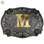 Boucle de ceinture en métal avec alphabet