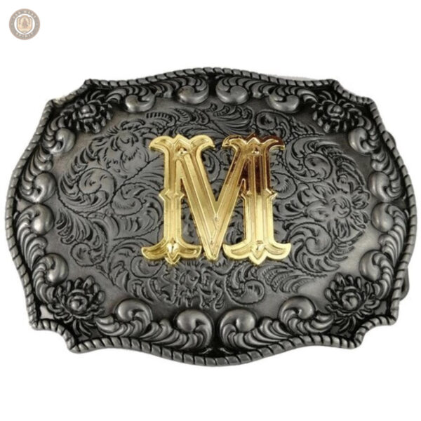 Boucle de ceinture en métal avec alphabet