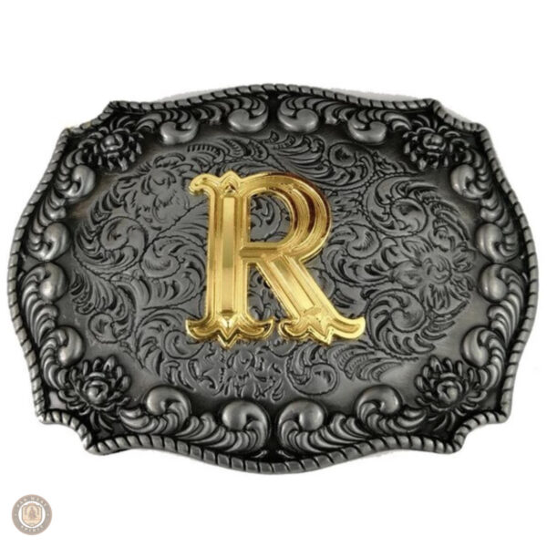 Boucle de ceinture en cuir et alphabet