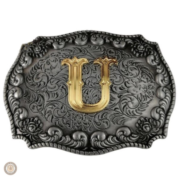 Boucle de ceinture artisanale à lettres