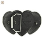 Boucle de ceinture western avec design cœur et taureau