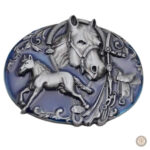 Boucle de ceinture cowboy avec motif cheval