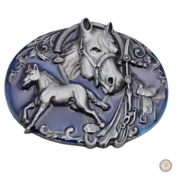 Boucle de ceinture cowboy avec motif cheval