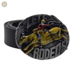 Boucle de ceinture western avec motif cowboy unique
