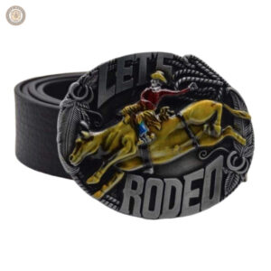 Boucle de ceinture western avec motif cowboy unique