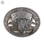 Boucle de ceinture Cowboy Up au design western