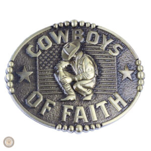 Boucle de ceinture Cowboys of Faith en style western