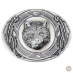 Boucle de ceinture ours en style western