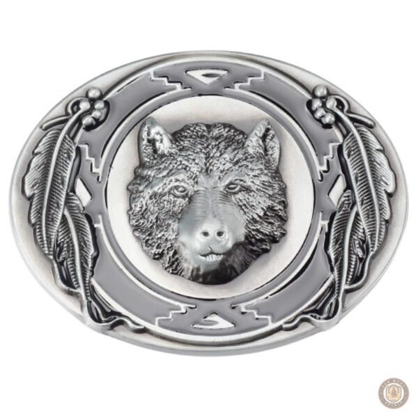 Boucle de ceinture ours en style western